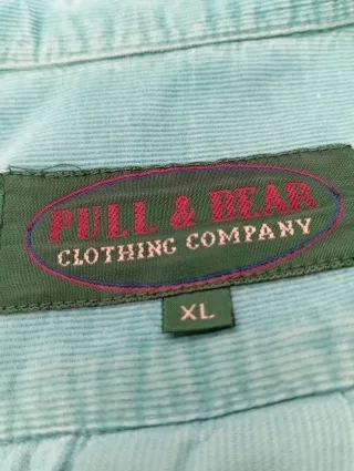 Camisa de pana caballero verde azulado, Pull&Bear