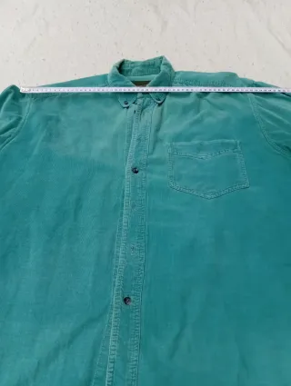 Camisa de pana caballero verde azulado, Pull&Bear