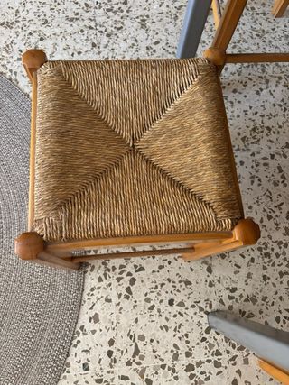 Mesa de cocina extensible con 6 taburetes