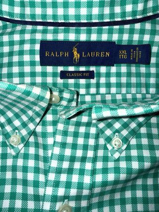 Camicia Ralph Lauren a quadri verde e bianca