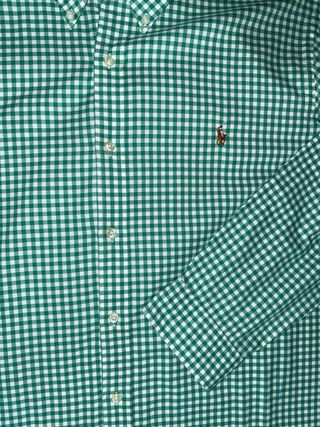 Camicia Ralph Lauren a quadri verde e bianca