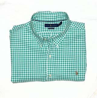 Camicia Ralph Lauren a quadri verde e bianca