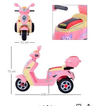 Moto Eléctrica Infantil HOMCOM Rosa