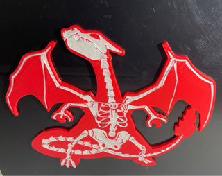 Figura Charizard Esqueleto Pokémon Rojo