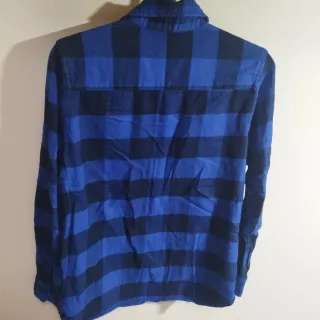 Camisa cuadros azul y negro niño