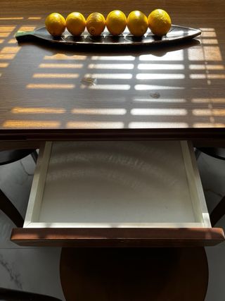 Mesa y 4 Sillas Cocina Madera Cromado