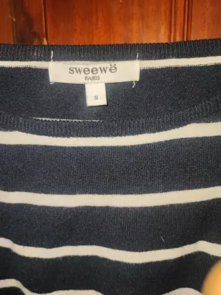 Jersey SheeWe Rayas Azul Blanco Talla M