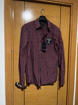 Camisa Tommy Hilfiger Cuadros Roja Negra