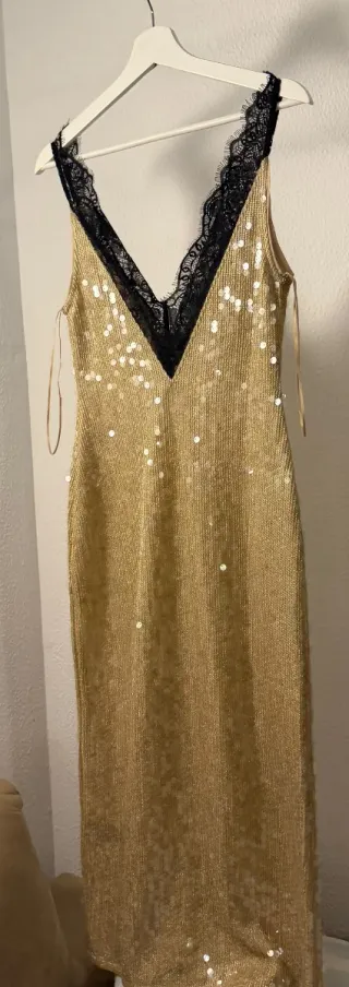 Vestido Zara plateado lentejuelas todos nuevos.