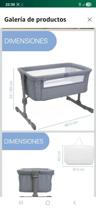 Cuna colecho Chicco bebé