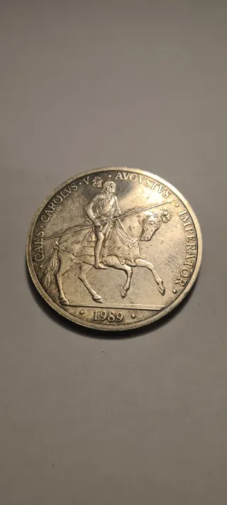 Moneda 5 ECU Plata 1989 Caballero Montado