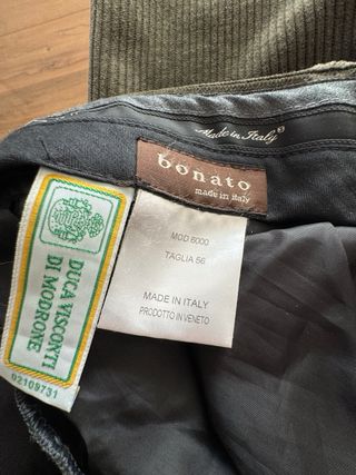 Pantaloni uomo cotone a coste verdi