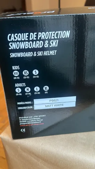 Casco Prosurf Snowboard y Ski Talla M Blanco