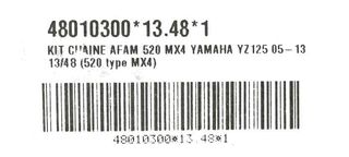 KIT TRANSMISION BIHR AFAM 520 MX4 YZ125 05-13