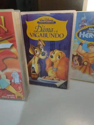 Lote 5 VHS Clásicos Disney (Español)