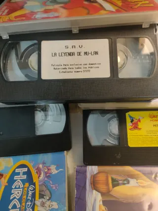 Lote 5 VHS Clásicos Disney (Español)