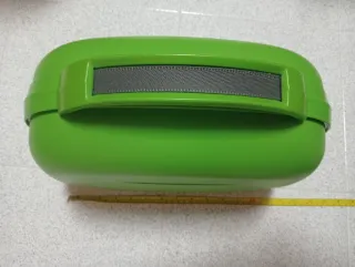 Maletín neceser rígido verde 34x27 cm