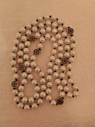 Collar Perlas Bimba y Lola Dorado y Blanco