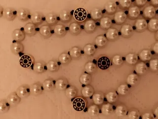 Collar Perlas Bimba y Lola Dorado y Blanco