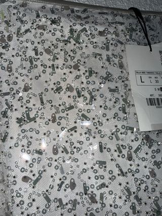 Falda fiesta lentejuelas Zara Talla L