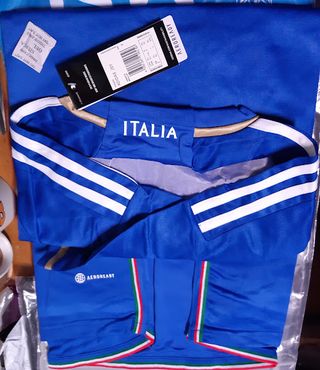 Maglia Italia Adidas Poliestere Taglia L 2023-24