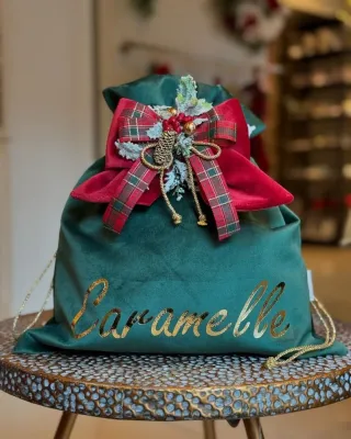 Sacchetto Befana Verde Velluto