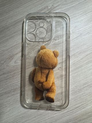 Funda iPhone 15 Pro Oso Peluche Transparente