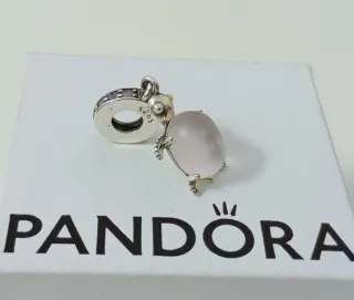 Pandora Charm Tortuga  Rosa Mate.
