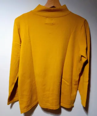 Jersey mujer amarillo lunares talla L