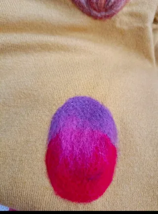 Jersey mujer amarillo lunares talla L