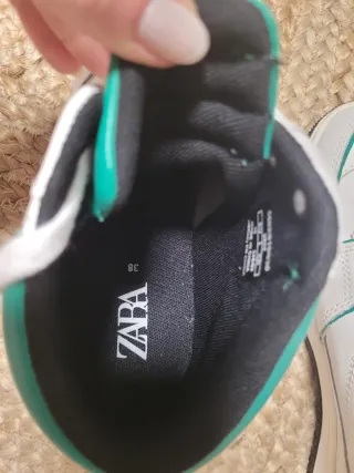 Zapatillas altas blancas y verdes