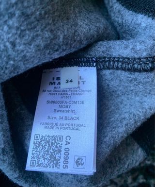 Isabel Marant Sudadera Negra Talla 34 a estrenar