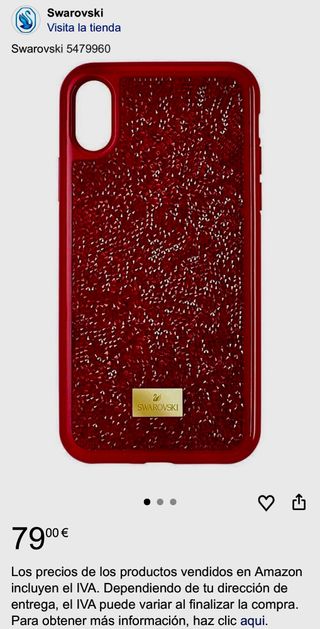 Funda Swarovski iPhone X Roja