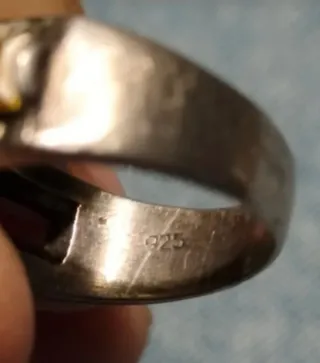 Anello vintage in argento 925, con pietre