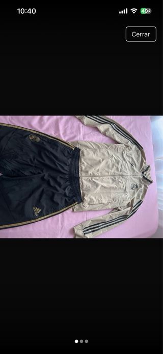 Chándal Real Madrid Adidas Negro Dorado