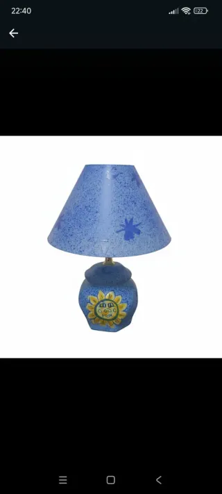 Lámpara de mesa infantil cerámica sol