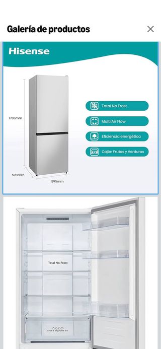 Frigorífico Hisense RB372N4AWE Combi