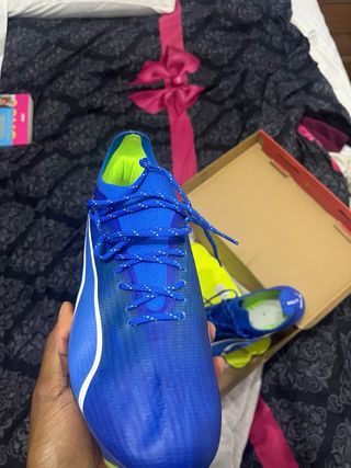 Botas Fútbol Puma Ultra 6 FG Azul/Verde talla 44