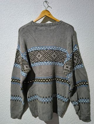Jersey Náutica Vintage Fair Isle Gris