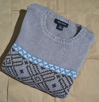Jersey Náutica Vintage Fair Isle Gris