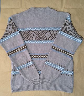 Jersey Náutica Vintage Fair Isle Gris