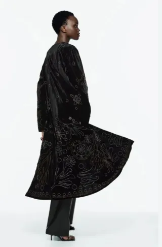 Kimono Terciopelo Negro
