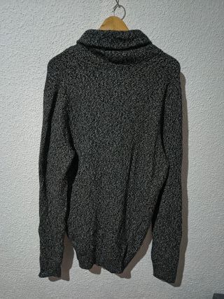 Jersey Náutica Vintage Cuello Shawl Gris