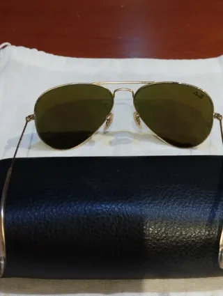 Gafas de Sol Ray-Ban Aviator Azul Dorado