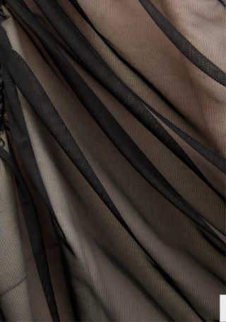 Vestido Mango Negro y Beige Talla S sin etiqueta