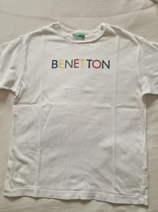 Camiseta Benetton Blanca niño Talla 7-8