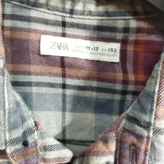 Camisa de cuadros Zara niño