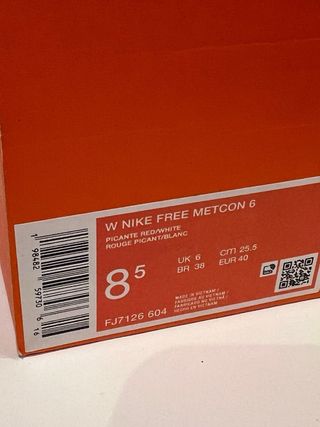 Zapatillas Nike Metcon 6 Rojas Talla 40