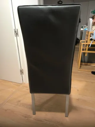 Conjunto 2 Sillas Diseño Moderno Negro/Plata