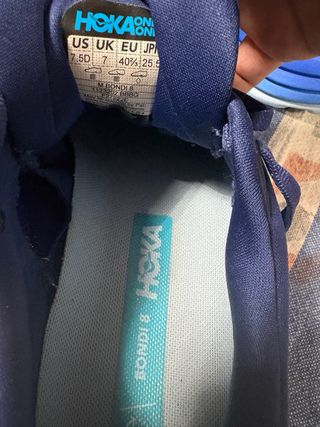 Zapatillas Hoka Bondi 8 Azul Marino y Turquesa